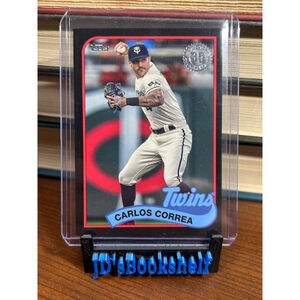2024 Topps Series 1 1989 Topps Baseball Black /299 Carlos Correa #89B-41